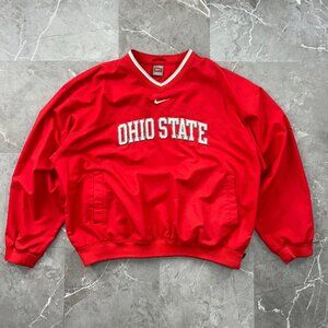 Vintage Nike Ohio State jacket Mens XL Buckeyes Pullover Windbreaker Coat Red